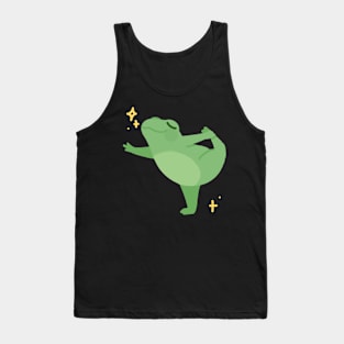 A Green Frog Dancing Ballet Tank Top